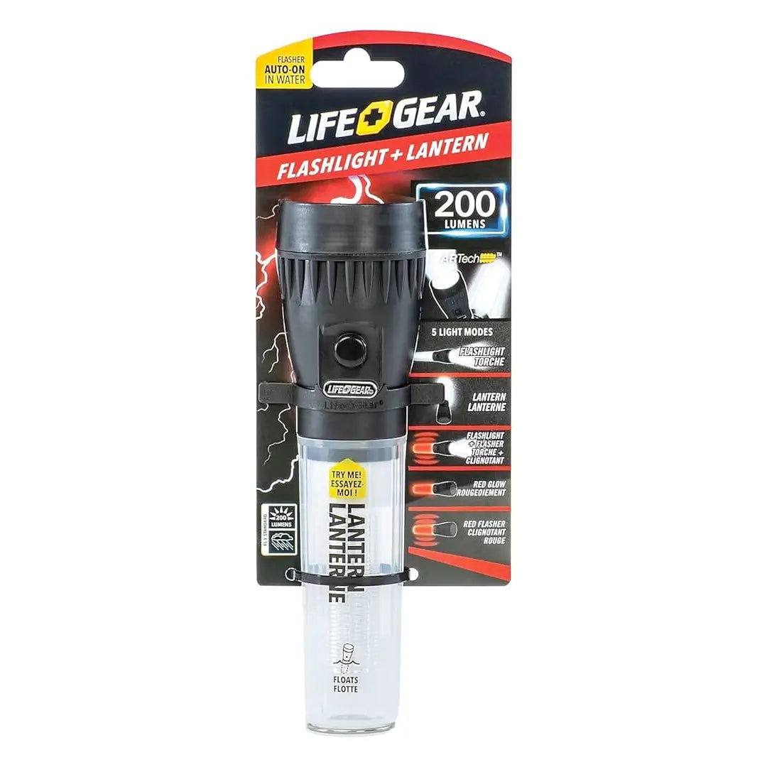 LifeGear Stormproof AR-Tech Floating Flashlight + Lantern