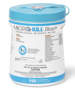 Bleach Wipes - 150 wipes per tub - 6 tubs per case